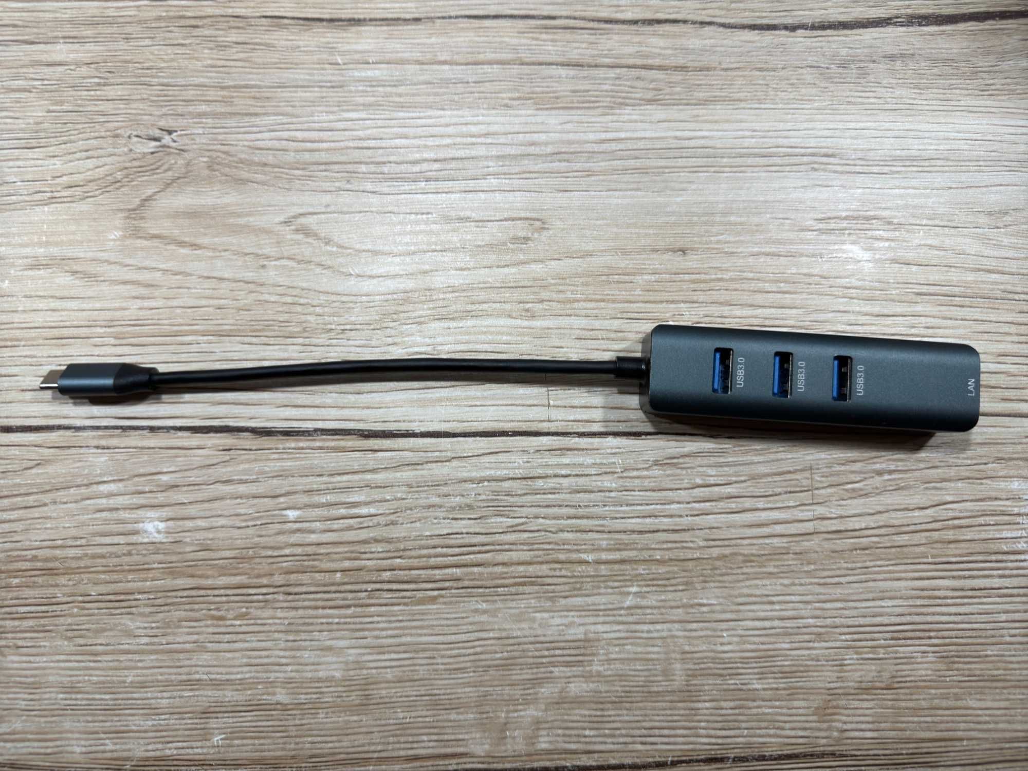 Karta sieciowa + Hub USB-C Gigabit LAN 1000Mb RJ45 do Maca