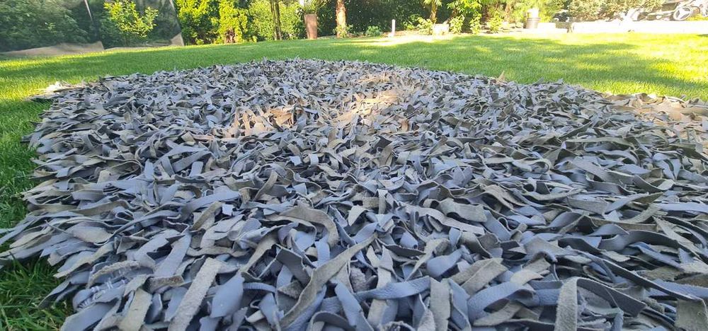 Piękny, ekskluzywny dywan z prawdziwej skóry. 2,05 x 1,4 m