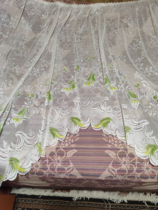 Тюль на кухню арка жакард.