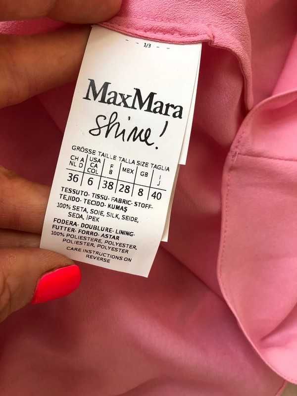 Sukienka Max Mara Shine jedwab!