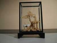 Chińska scenka - diorama z drewna korkowego