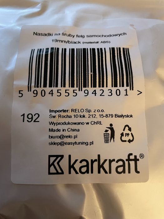 Nasadki na sruby do felg samochodowych 19mm