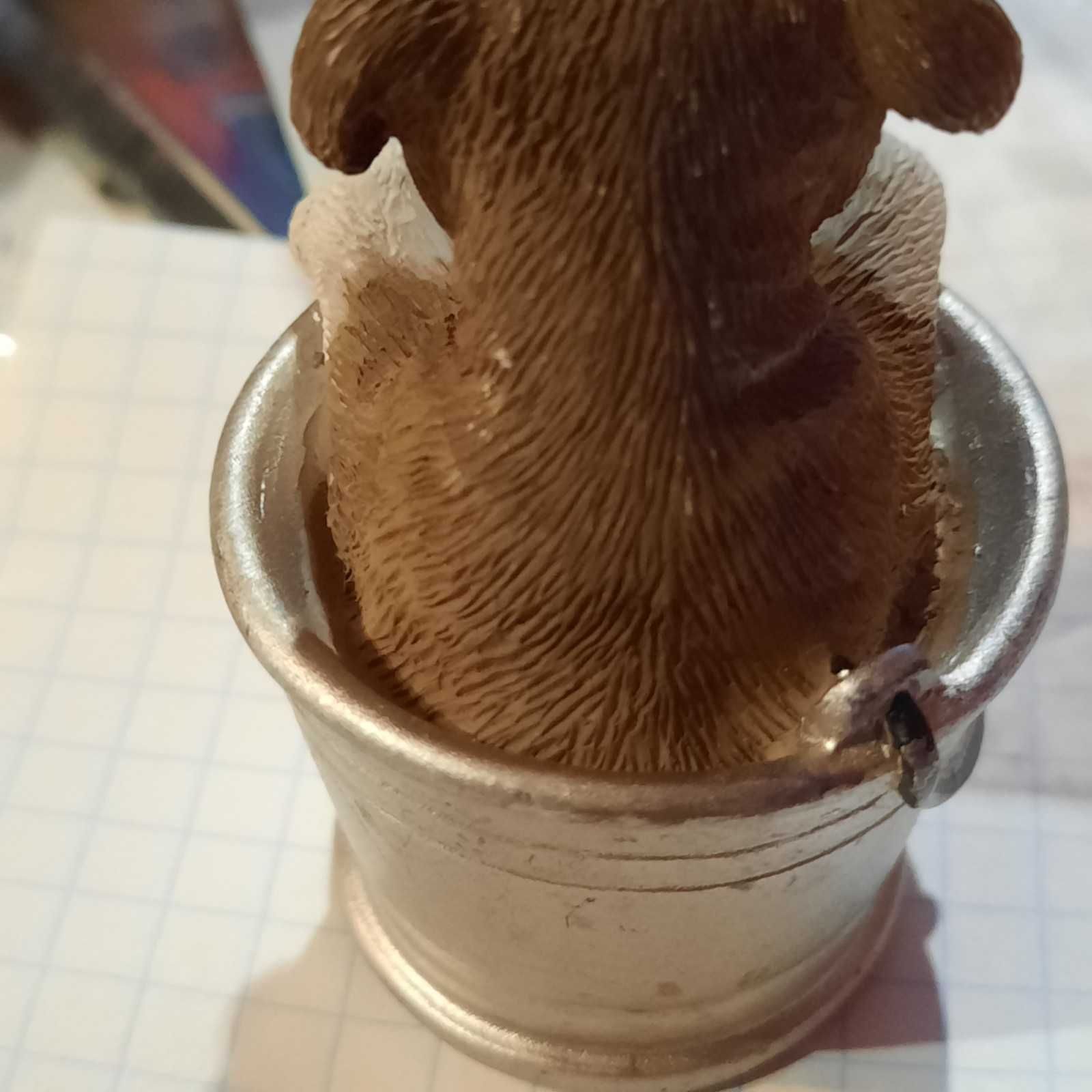 декор статуэтка фигурка собака в ведре английский бульдог щенок