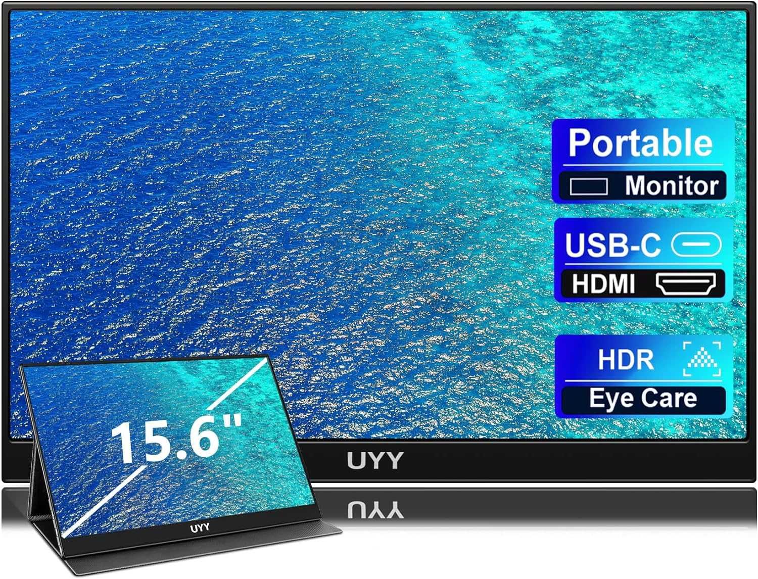 Monitor Portátil HDR FHD de 15,6 Polegadas