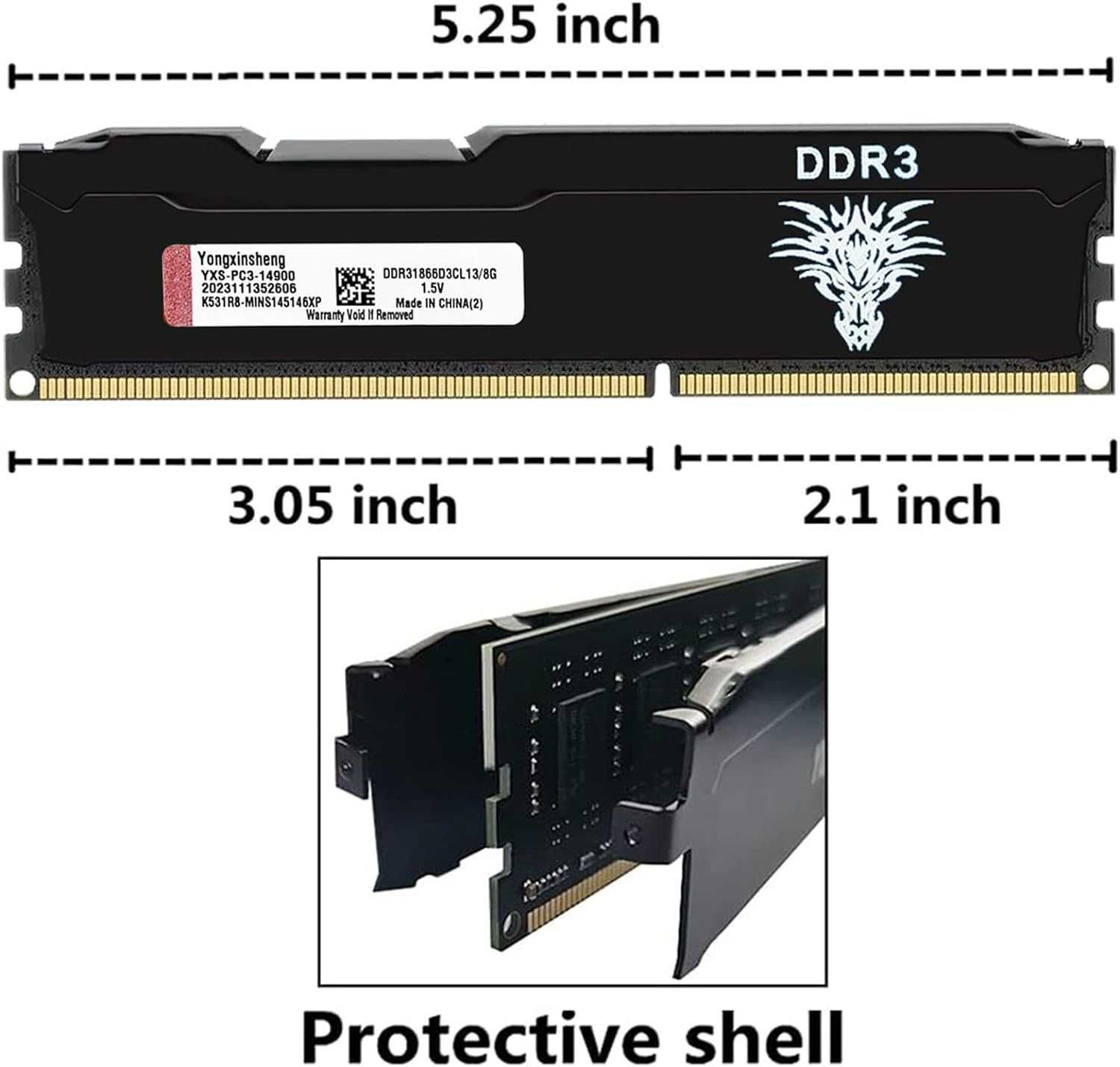 DDR3 8GB Desktop RAM 1866MHz PC3-14900 Pamięci komp. Stac. Komputera,
