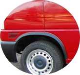 VW T4 Bus Nakładki na Błotnik listwa nadkola lewy prawy zestaw 4 szt.