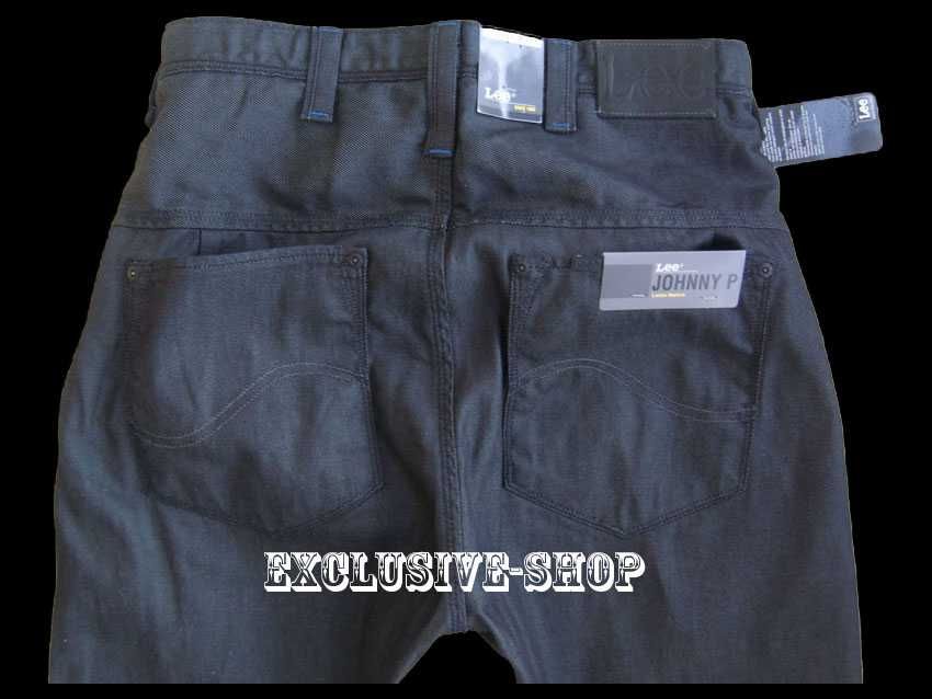 Spodnie męskie alladynki Lee Johnny P czarne W34 L32 pas 94 cm