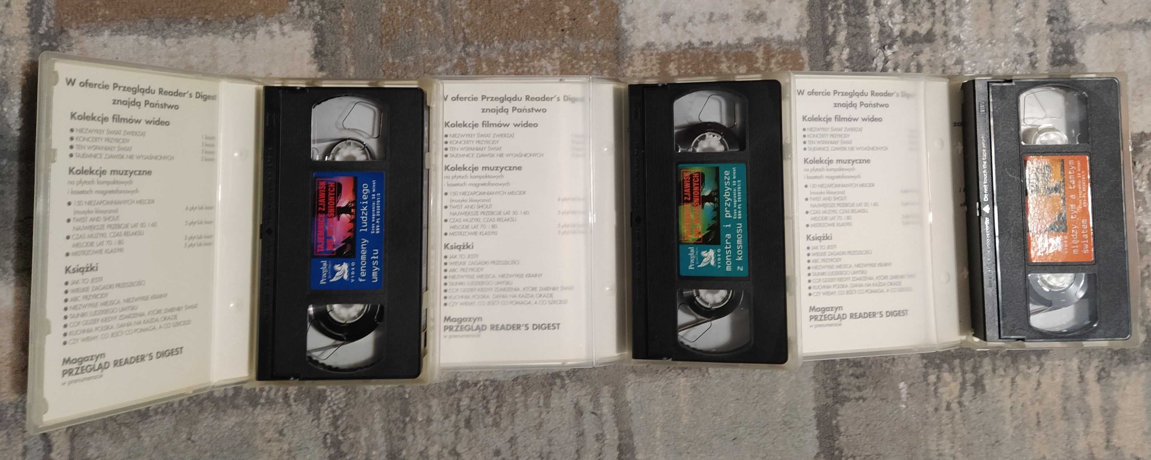 Tajemnice zjawisk niewyjaśnionych - 3 kasety VHS
