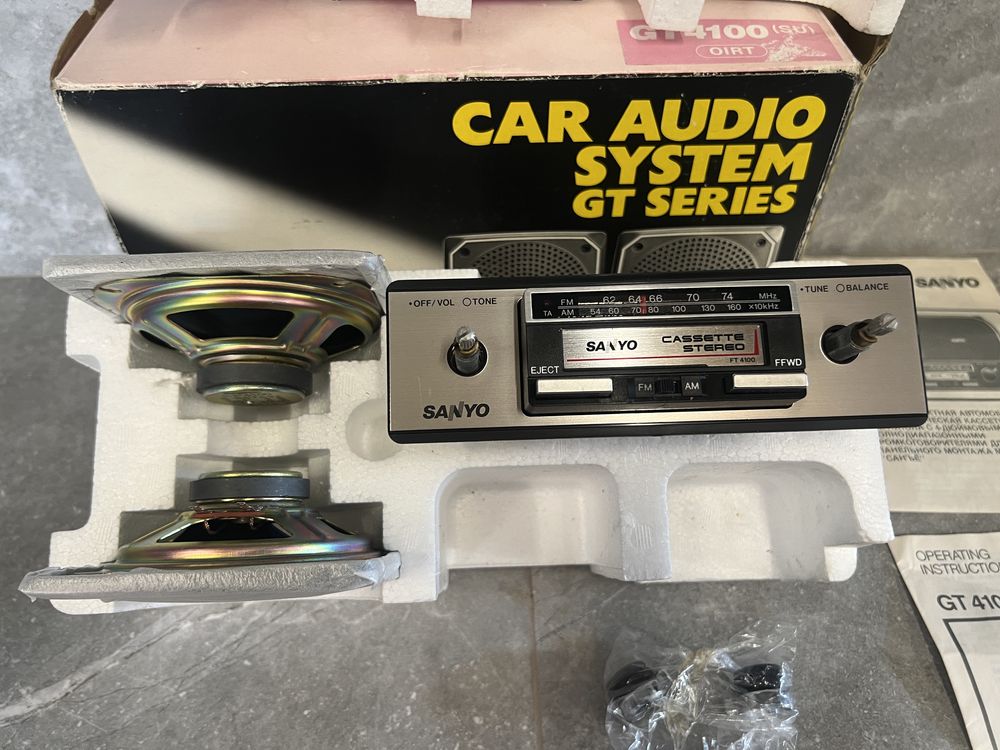 Sanyo gt4100 car audio system магнітола ретро вінтаж класика ваз волга