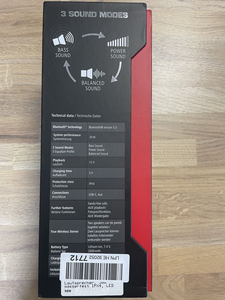 Głośnik Bluetooth Hama Shine 2.0 30W Czarny