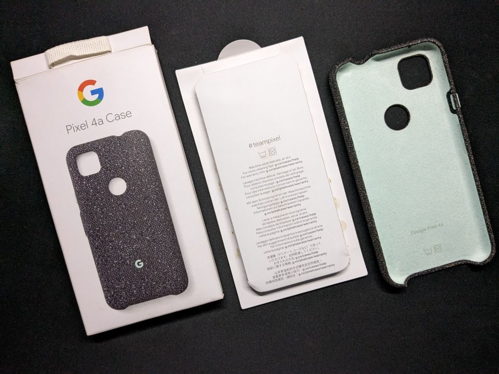 Proteção Google Pixel 4a Oficial "Basically Black" Fabric Case Cover
