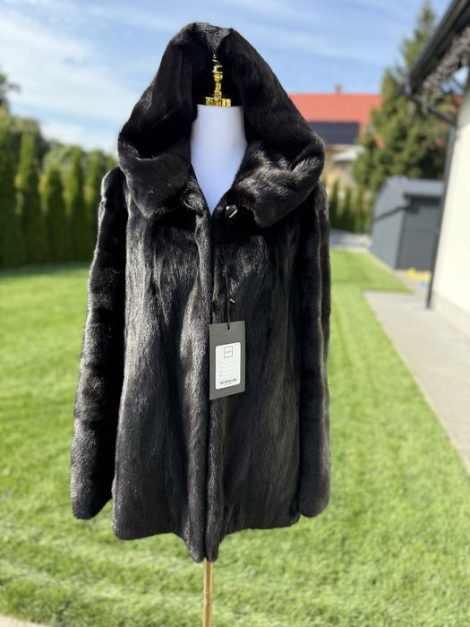 Futro naturalne z norek, grzbiety Nowe! Rozm. M L