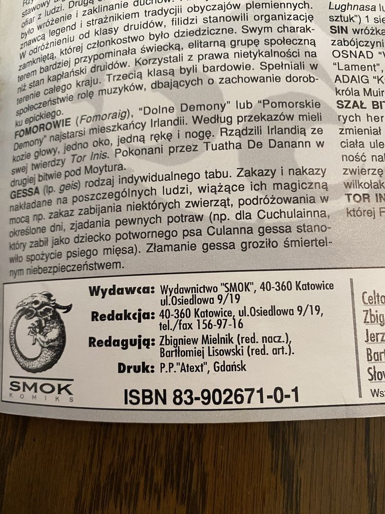 Smok Komiks  1  Cromm Cruach. Samhain , Flain, Mael