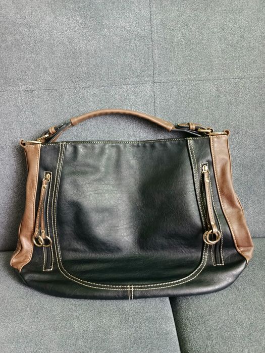 Torba duża, A4, czarno-brązowa. Jenny Fairy