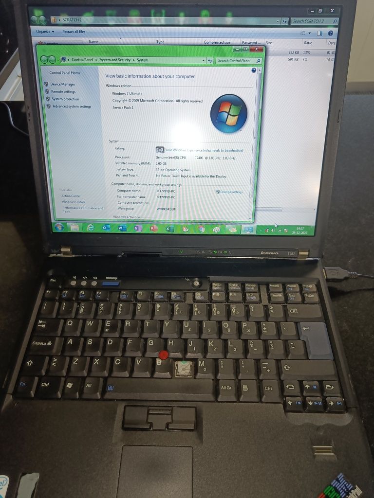 Portátil Lenovo T60