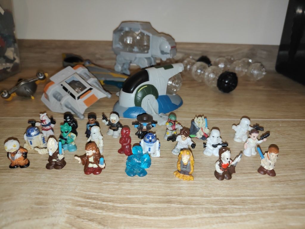 Mini figurki star wars hasbro +pojazdy