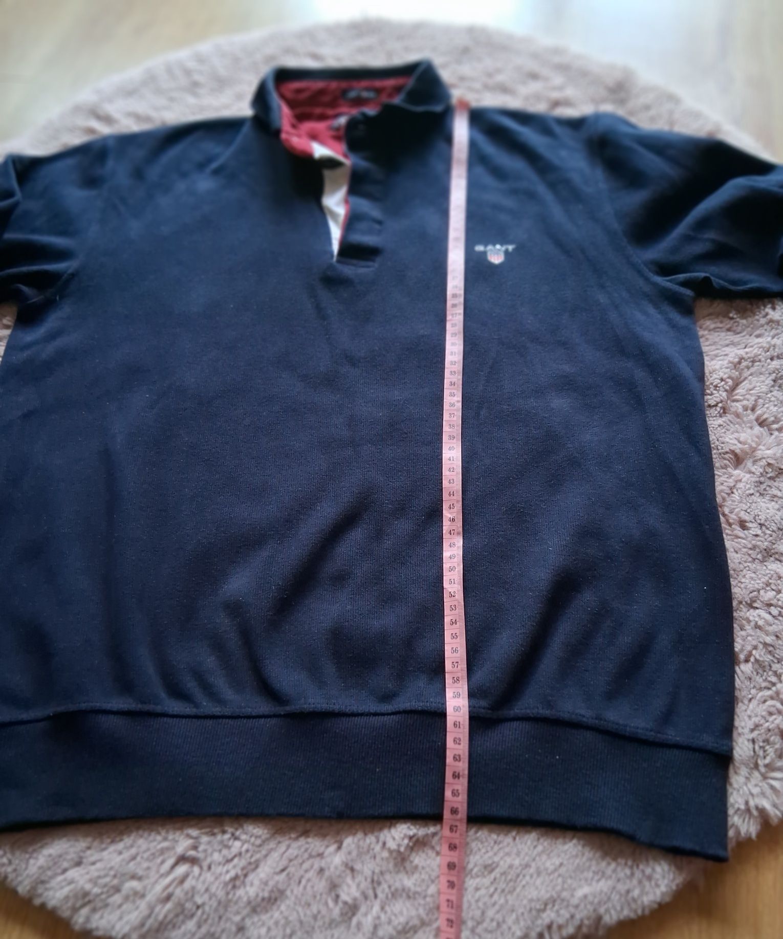 Bluza polo stylowa Gant xl,granatowa bawełniana męska
