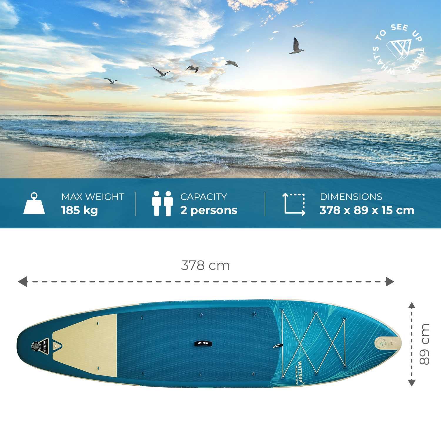2 місця SUP WattSUP MARLIN 378 Франція борд board доска дошка САП суп