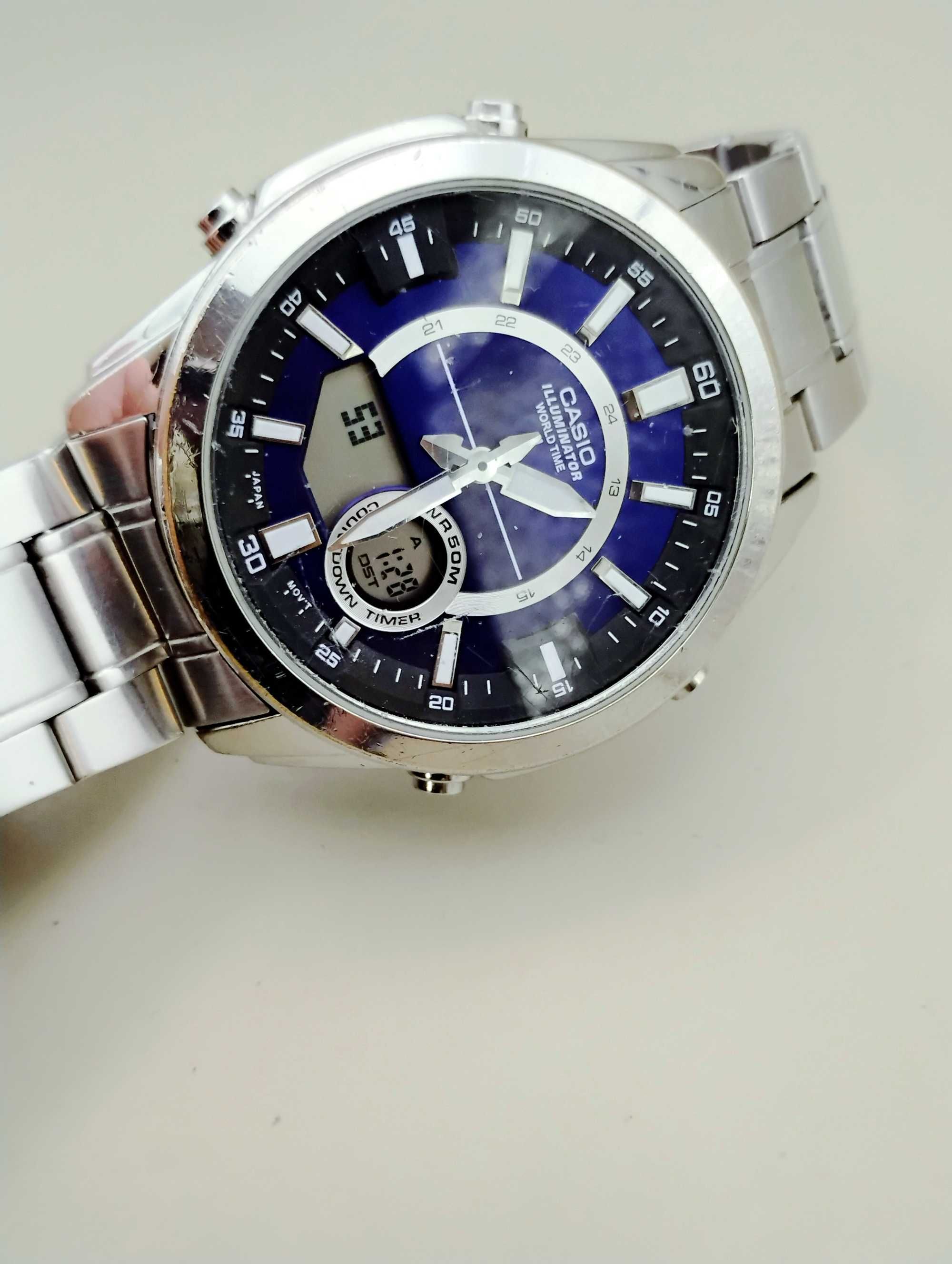 CASIO  Edifice Illuminator WORLD TIME męski zegarek