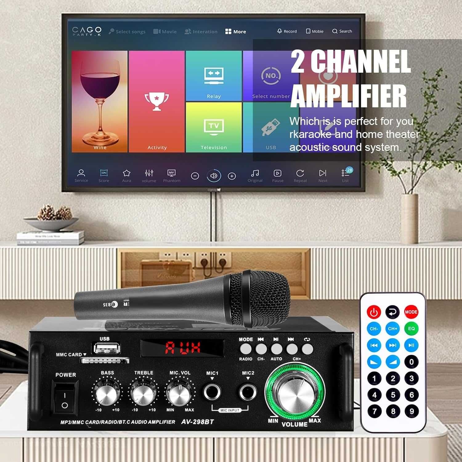Sobatty AV 298BT 2-kanałowy stereofoniczny wzmacniacz audio Bluetooth