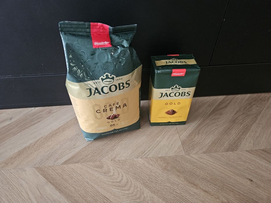 Jacobs Crema 1kg ziarna (60zl)  lub Jacobs Gold 0.5kg mielona (28zł)