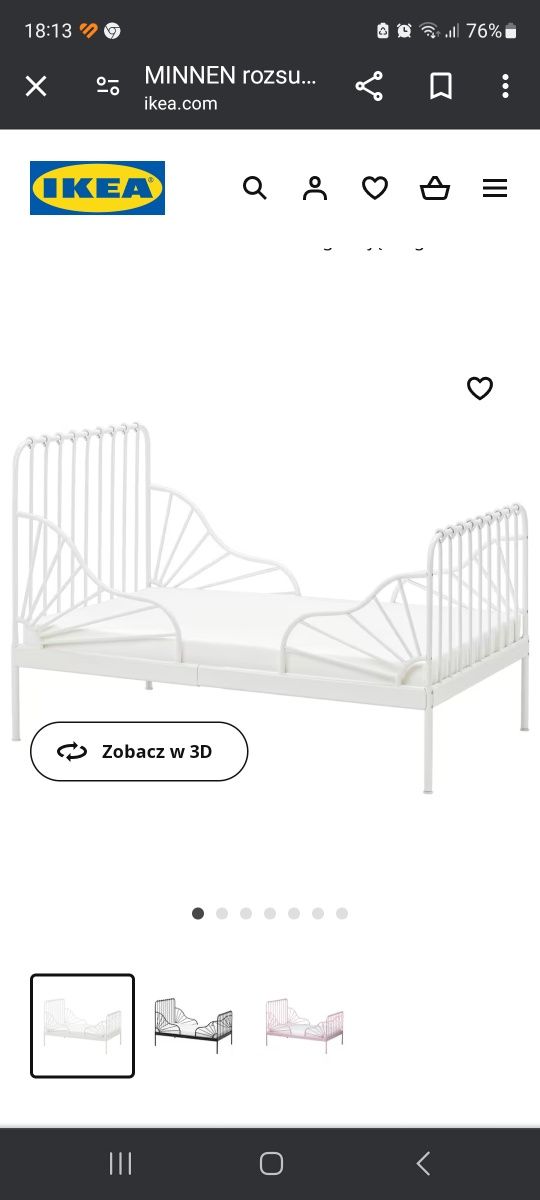 łóżko metalowe IKEA