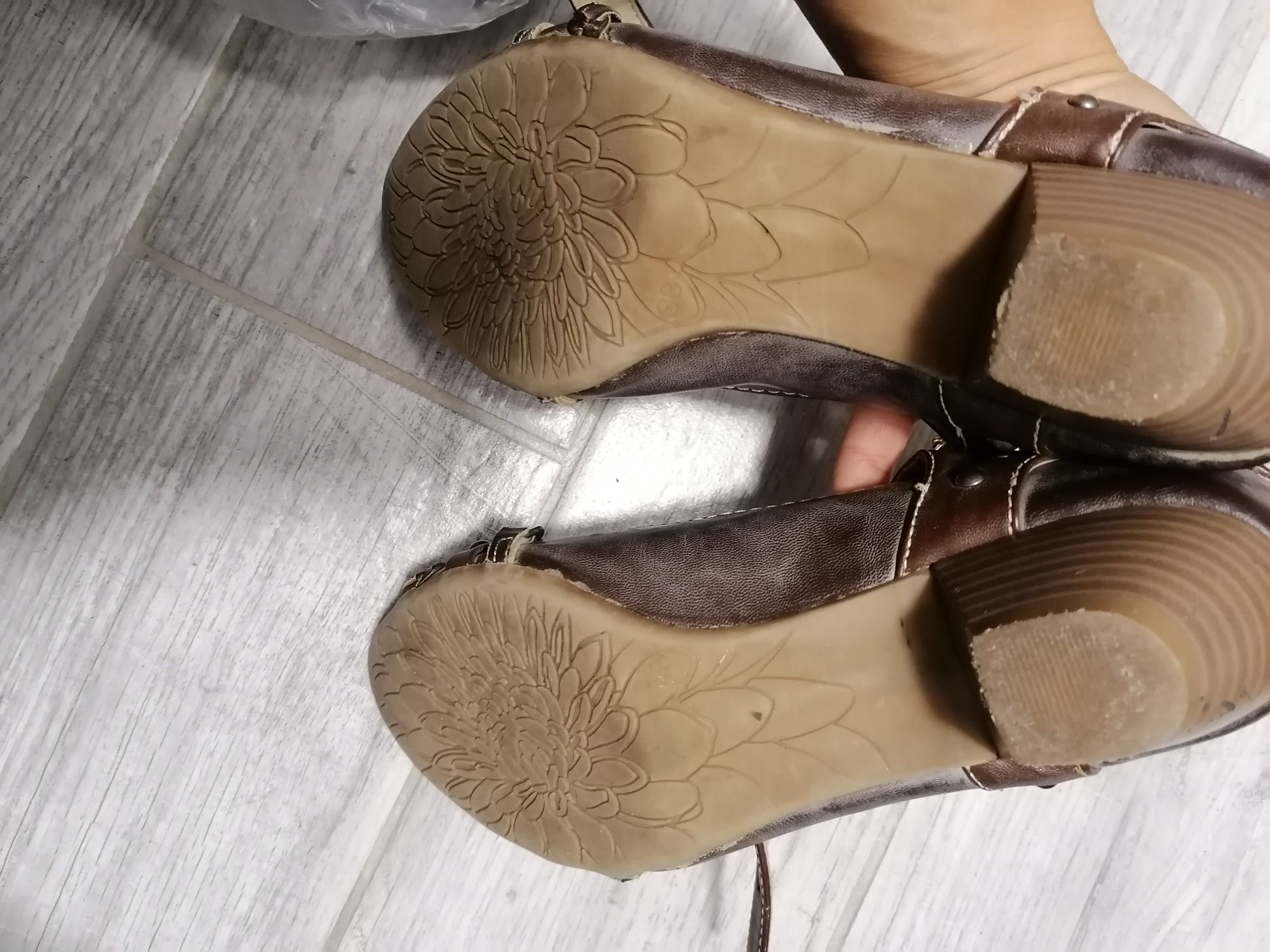 Buty 2 pary  półbuty balerinki  38 graceland brązowe czarne