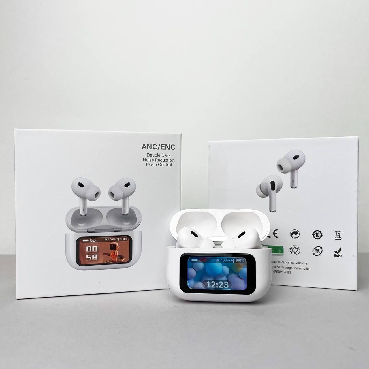 Купити безпровідні Bluetoothі навушники AirPods Pro 2 здисплеєм ХІТ202