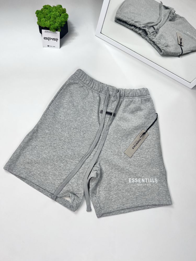 Шорти Есеншел сірі/ Essentials/ Corteiz/ Supreme/ Denim Tears/ Baggy