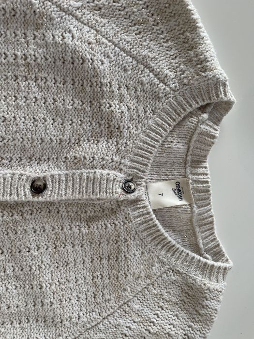 Casaco malha Oshkosh: menina 7 anos