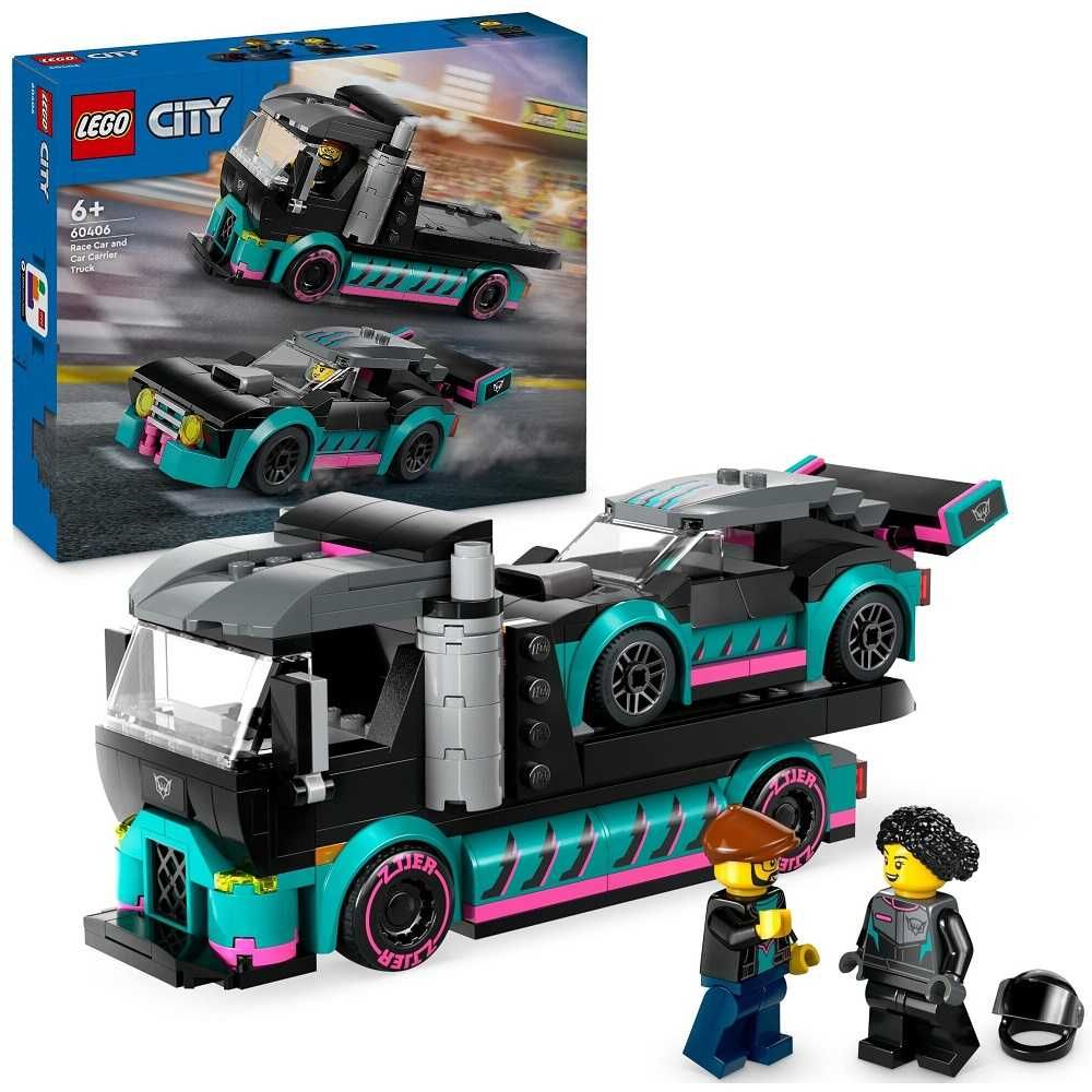 Klocki Lego City 60406 Samochód wyścigowy i laweta