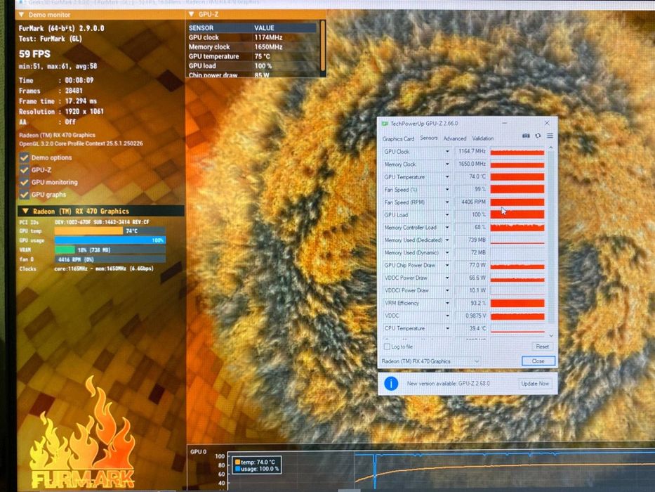 Видеокарта RX 470 MINER 4Gb