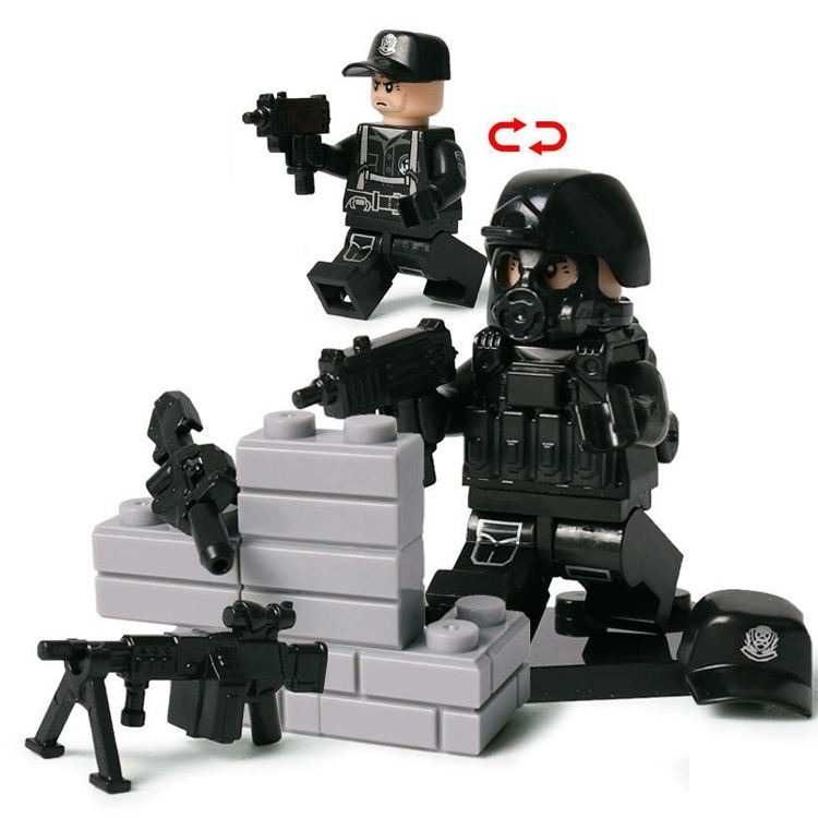 Солдатики лего Фігурки солдатів зі зброєю LEGO SWAT