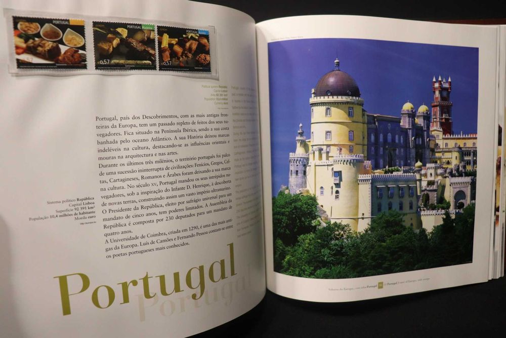 Livro dos CTT "Sabores da Europa" receitas de diversos países - Novo