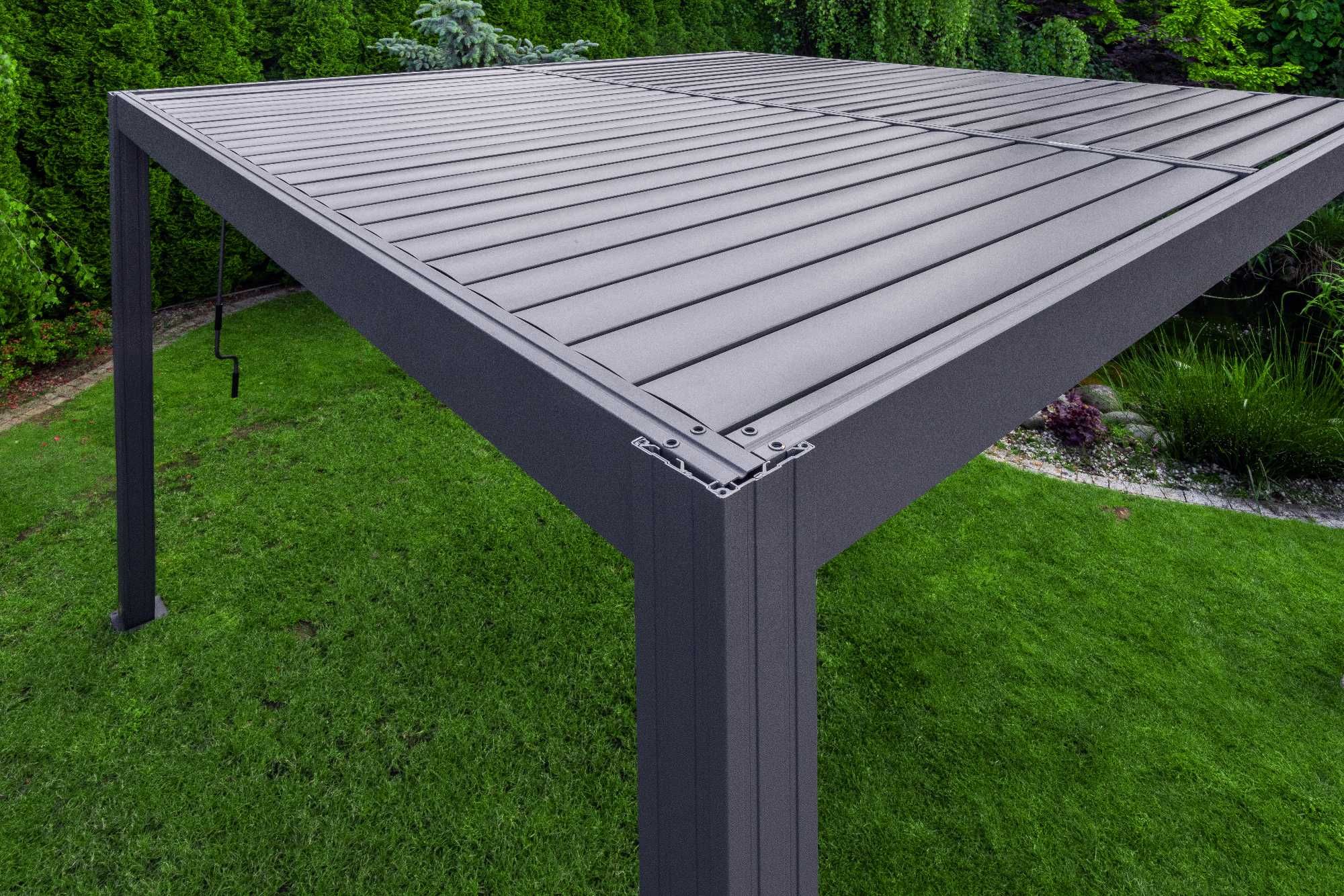 PERGOLA Ogrodowa Tarasowa aluminiowa 3x3m, panele zaciemniające