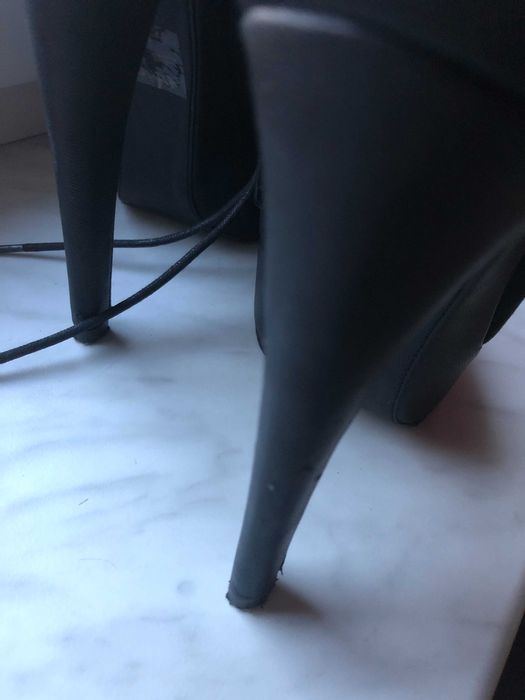 Botki na platformie-koronka i zamsz, wysoki obcas-szpilka