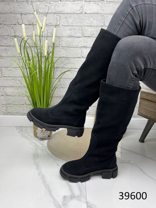 Жіночі шкіряні демісезонні чоботи