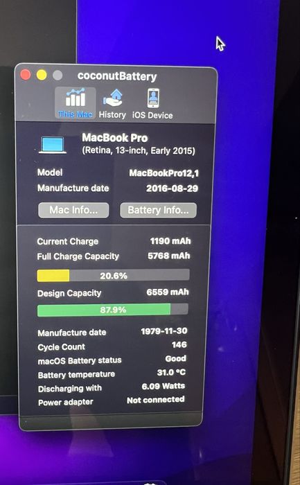 Macbook Pro Early 2015 i5 - stan 9/10