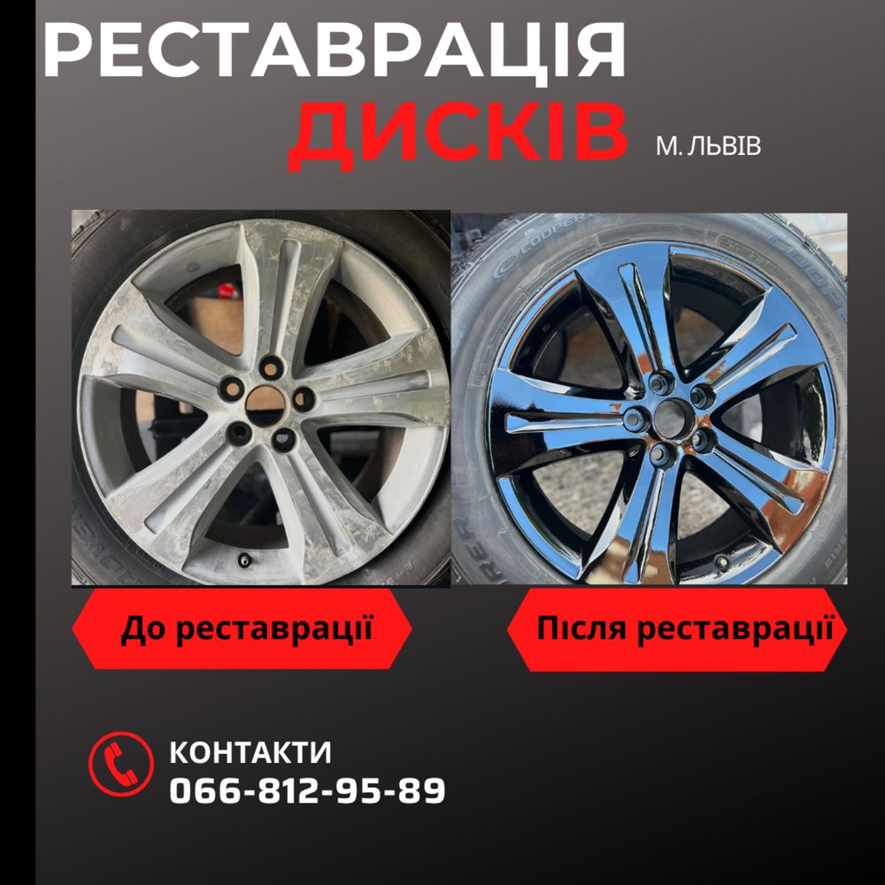 Піскоструй , порошкове фарбування , реставрація дисків, рихтування