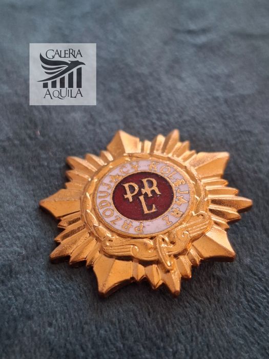 Odznaka Wzorowy Kolejarz PRL na agrafkę