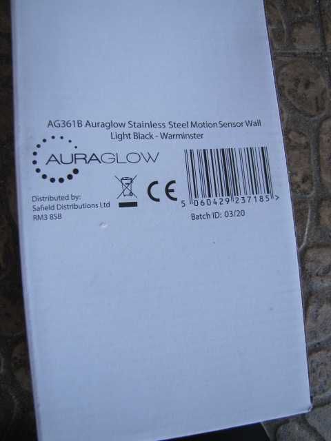 Auraglow PIR Czujnik ruchu Stal nierdzewna Zewnętrzna lampa ścienna