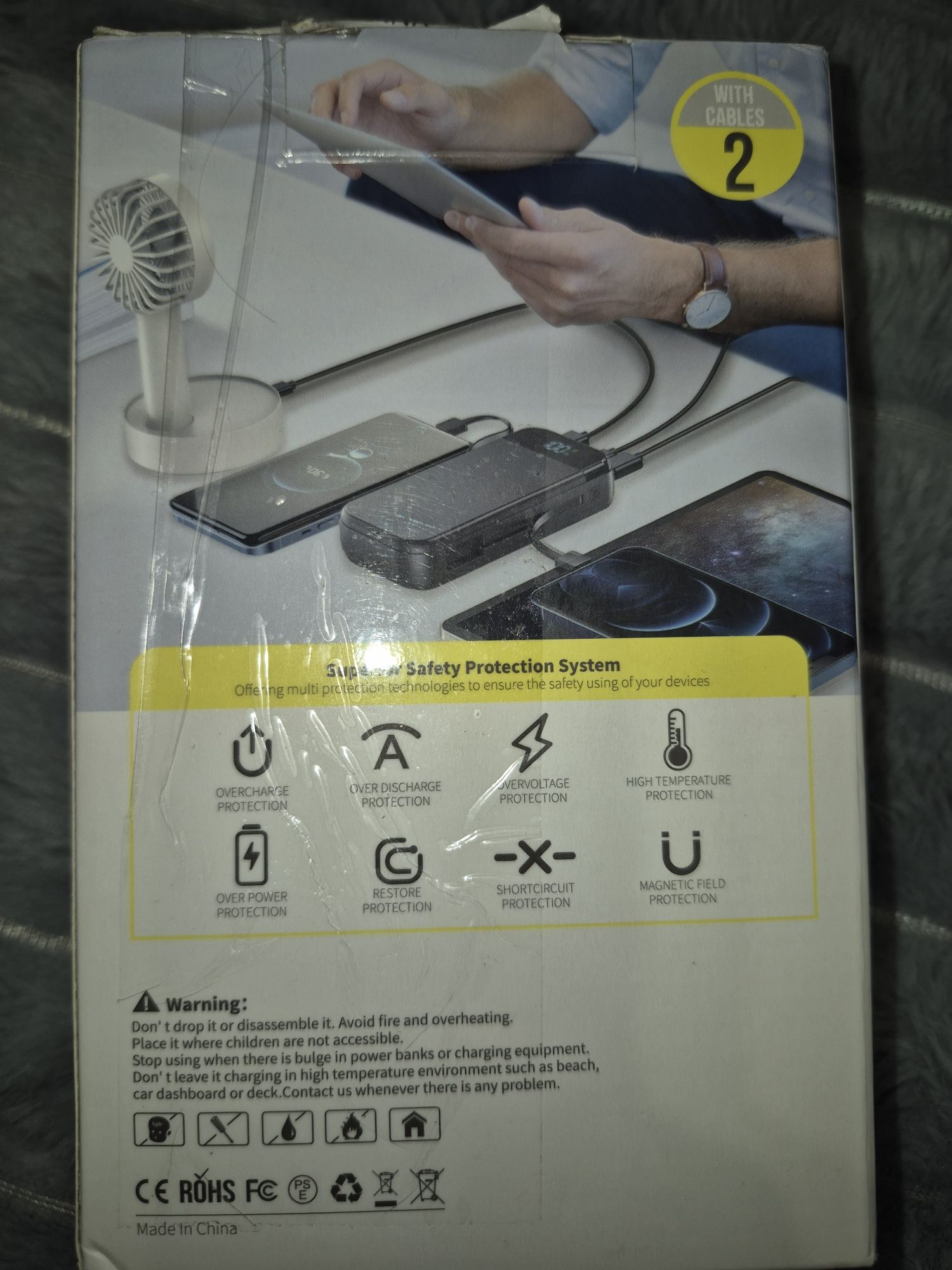 Power bank 27000 mA/год, 22,5W з кабелями