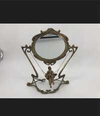Антикварное бронзовое настольное зеркало бронза люстерко