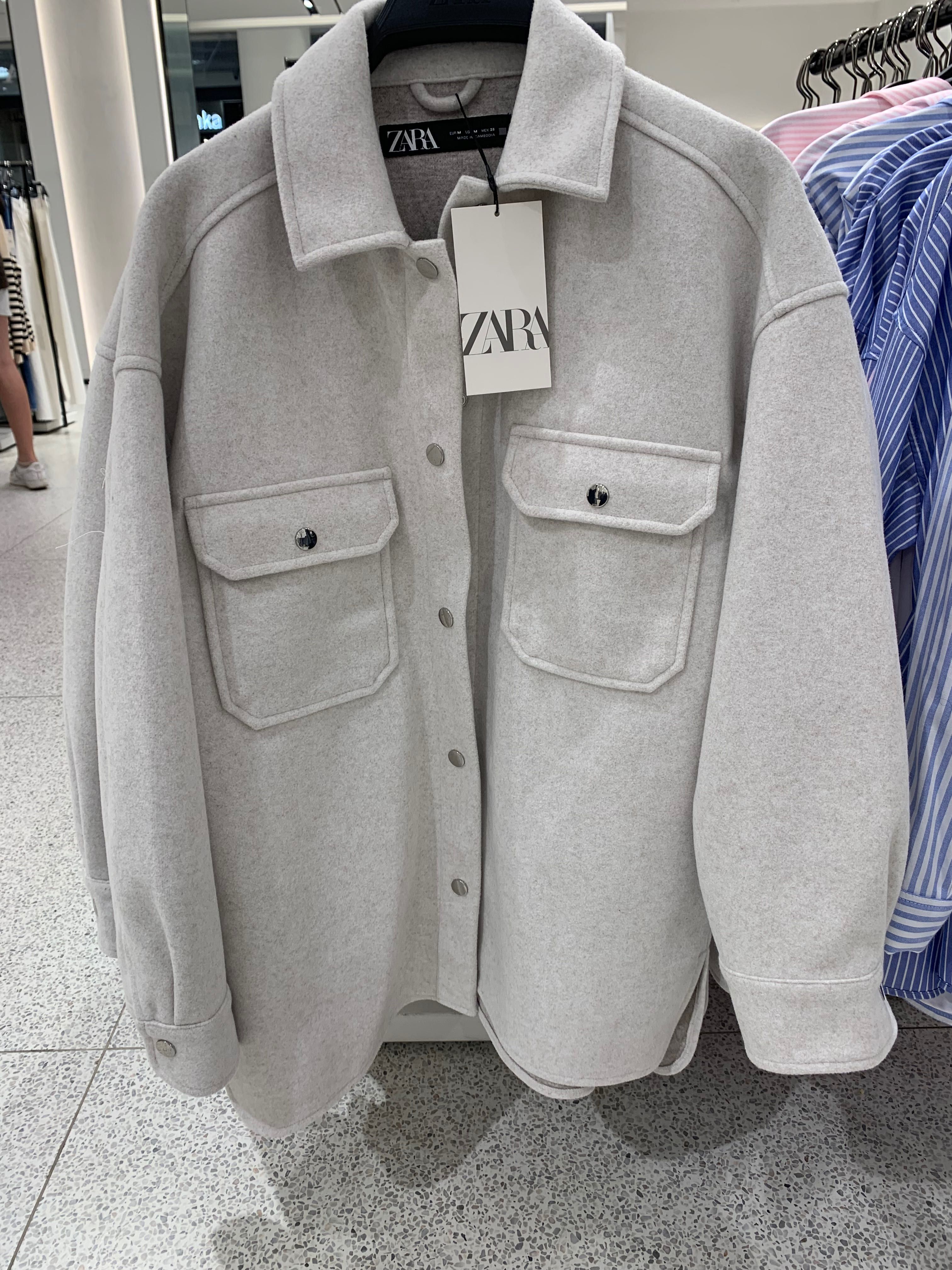 Zara! Стильная  теплая шерстяная рубашка  Xs-xxl