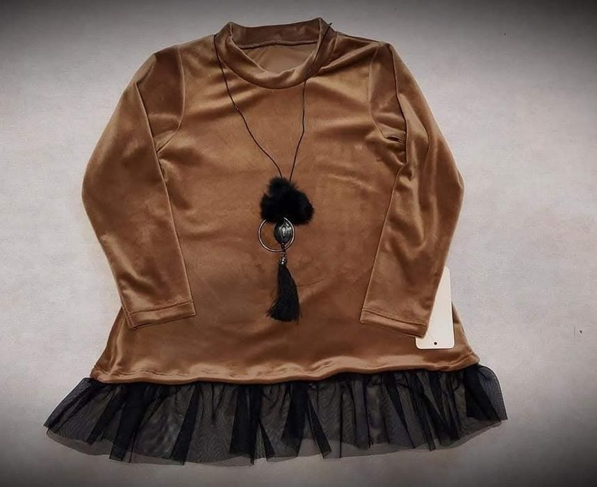 Tunika sukienka welurowa rozmiar 146 14 lat