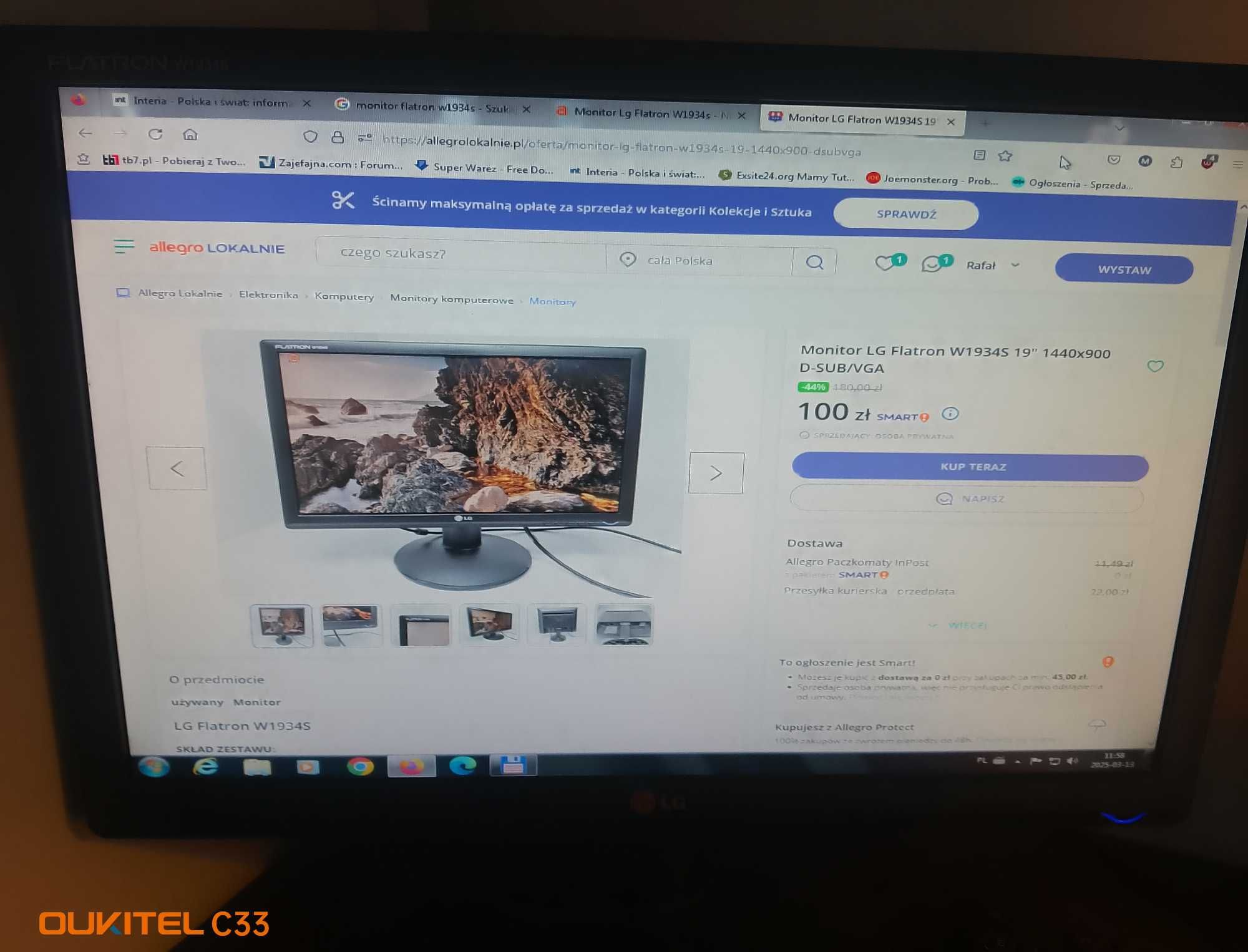 komputer stacjonarny z monitorem LG