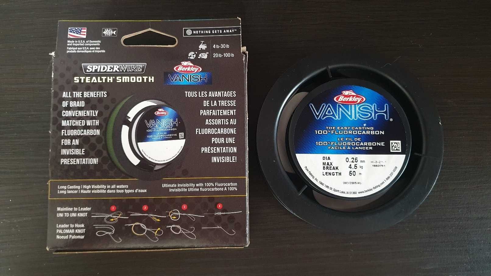 Plecionka SpiderWire Smooth 8 Zielona 150m 0,09 i Fluorocarbon 0,25mm