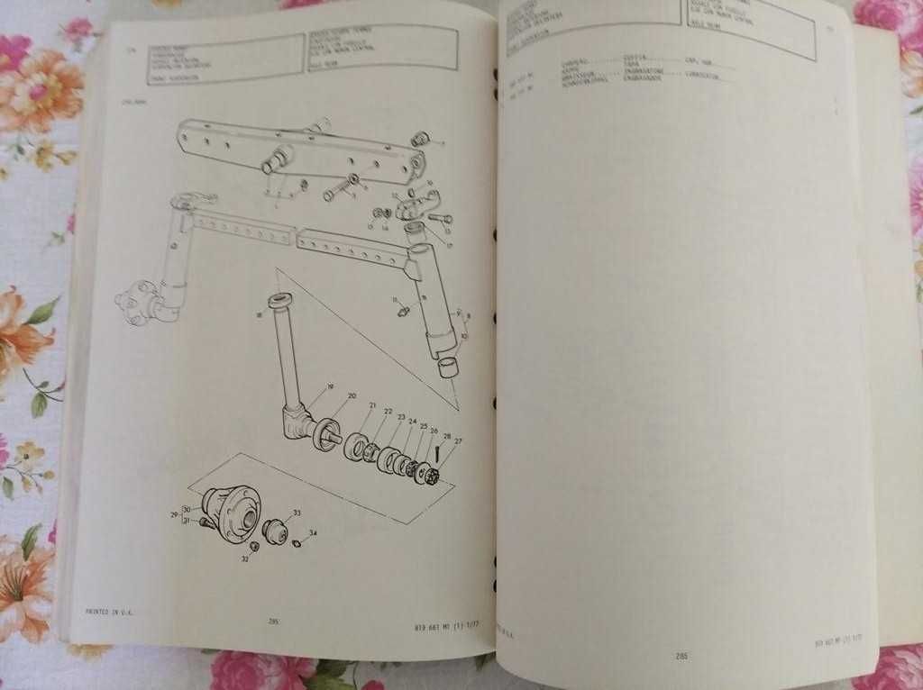 Katalog części MF 285 oryginał rok 1977