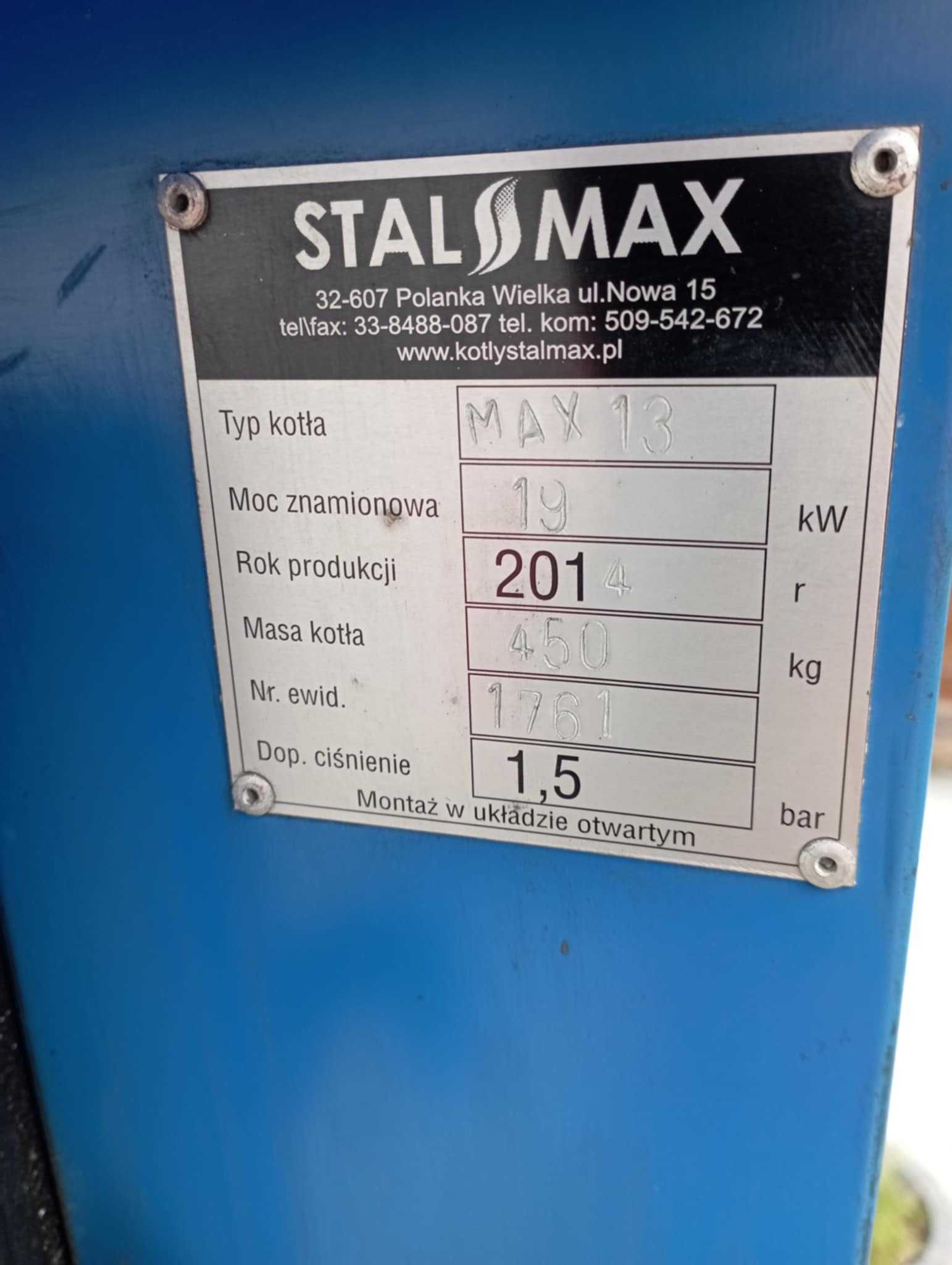 Piec Stal Max , kocioł