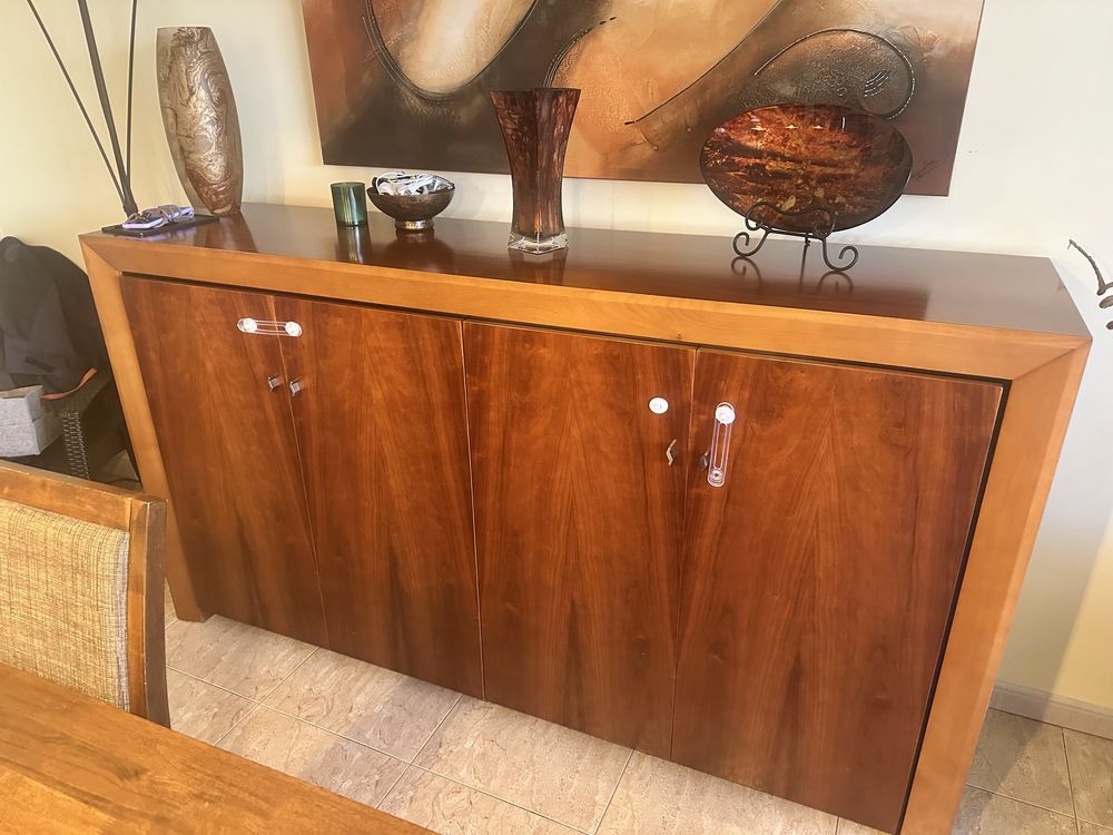 Conjunto sala madeira